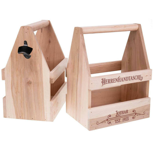 Handgefertigter Bierträger aus Holz von HansArbeit – das ideale Geschenk für jeden Anlass.