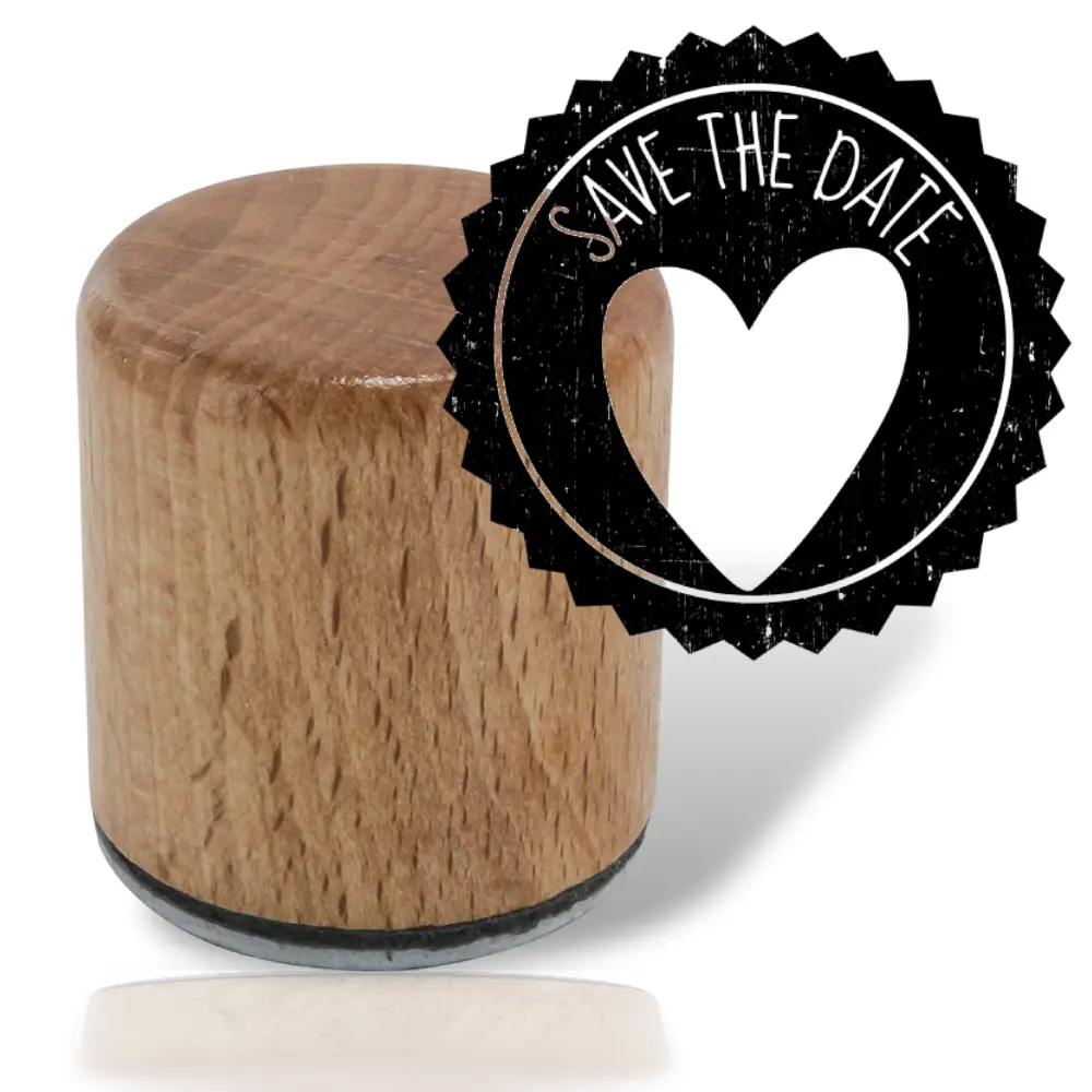 "Save the Date" Motivstempel von #HansArbeit (Ø 30 mm) - Perfekt für Hochzeiten, Geburtstage und mehr