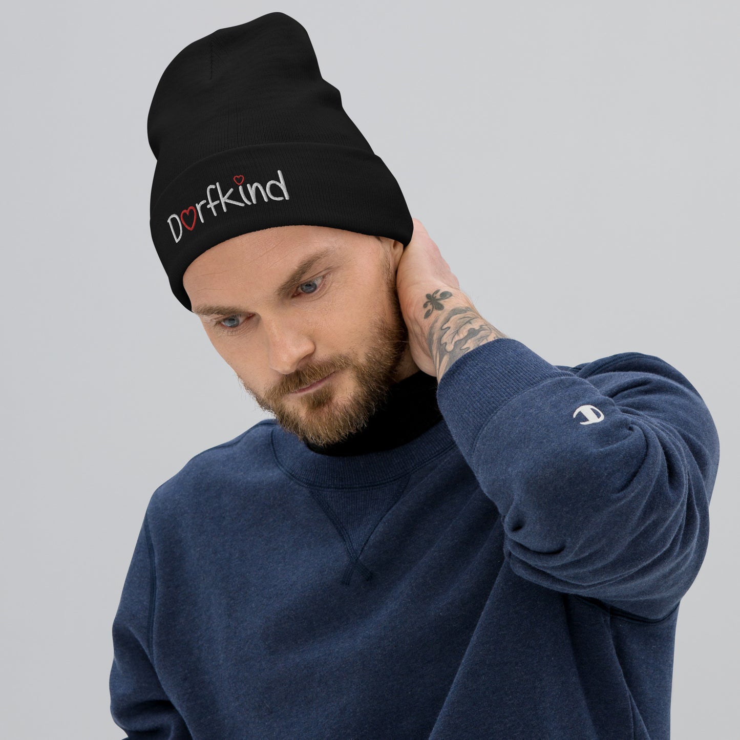 Bestickte "Dorfkind" Beanie