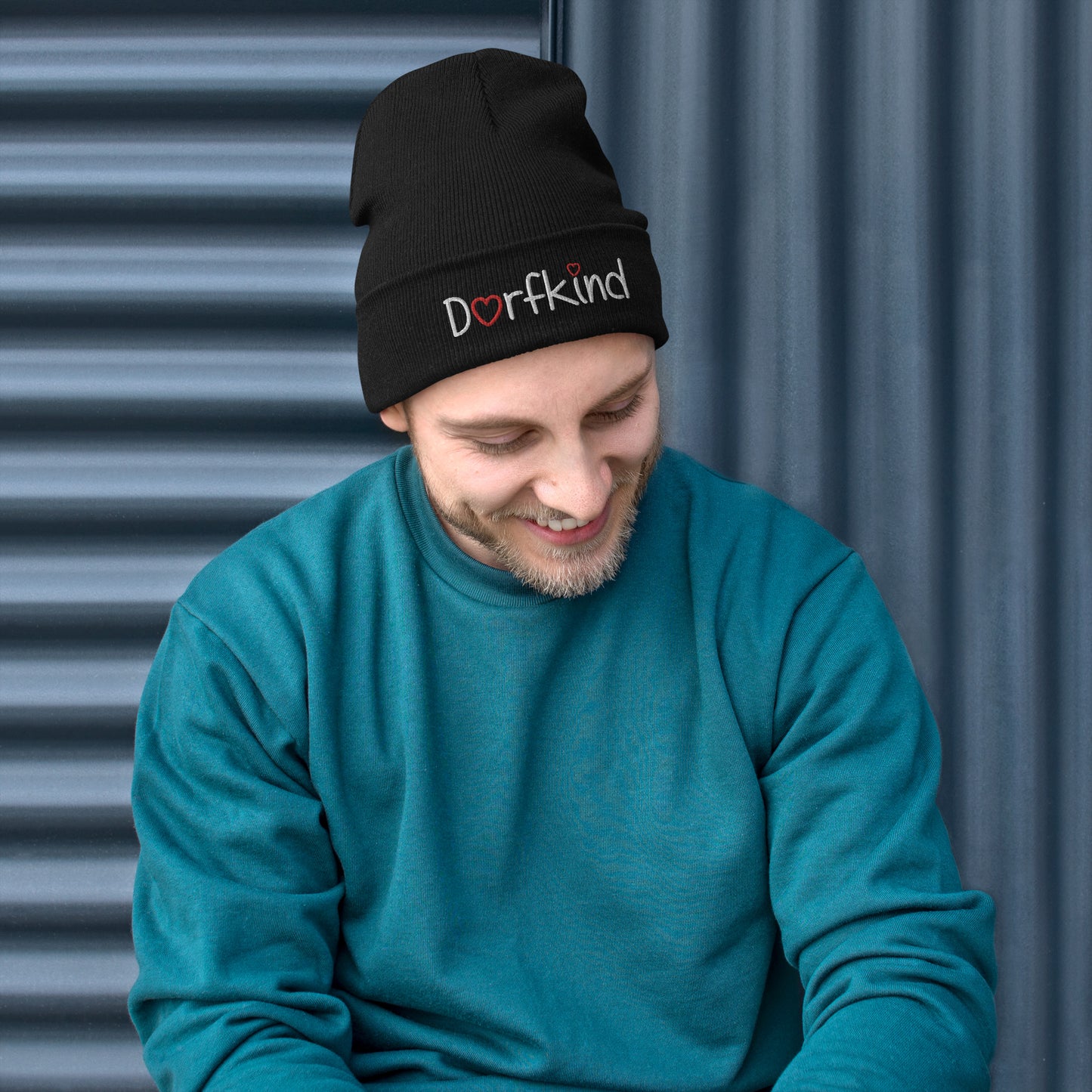 Bestickte "Dorfkind" Beanie