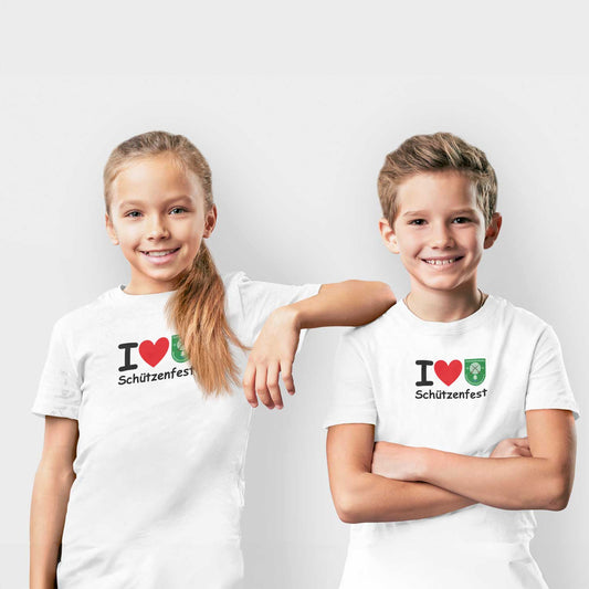 Kinder T-Shirt F140K "I Love Schützenfest" Fuhrbach – Perfekt für kleine Schützenfest-Fans