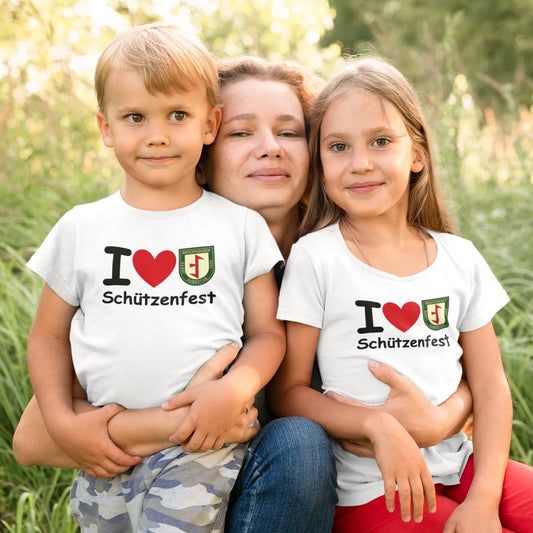 Kinder T-Shirt F140K "I Love Schützenfest" Brochthausen – Perfekt für kleine Schützenfest-Fans